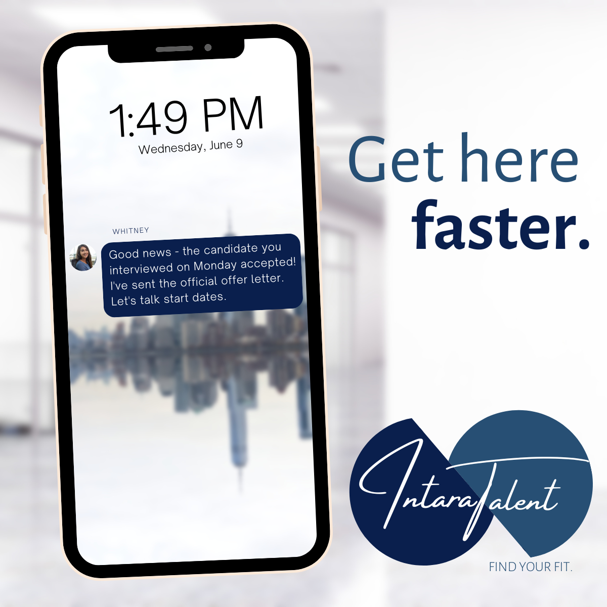 Intara Talent social campaign - Get here faster